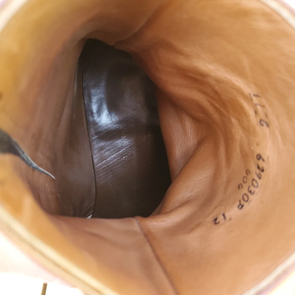 Wright Boots. 11 E. GPWC. Vintage Ankle Zipper Round Toe Boot. Brown Leather.